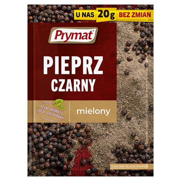 Prymat Pieprz czarny mielony 20 g