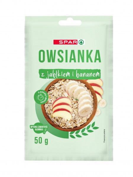 Owsianka Spar z jabłkiem i bananem