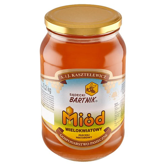 Sądecki Bartnik Miód wielokwiatowy pszczeli nektarowy 1,2 kg