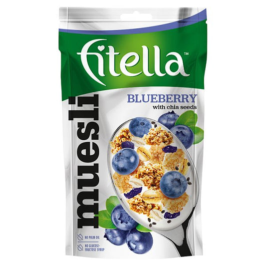 Fitella Musli chrupkie borówkowe z nasionami chia 50 g