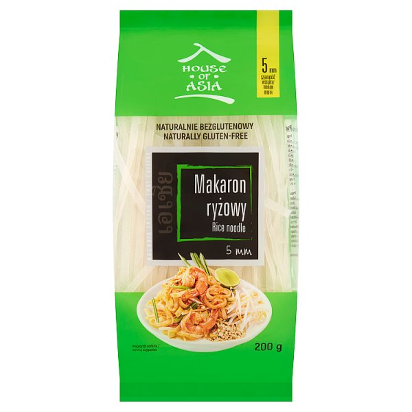 House of Asia Makaron ryżowy 5 mm wstążki 200 g