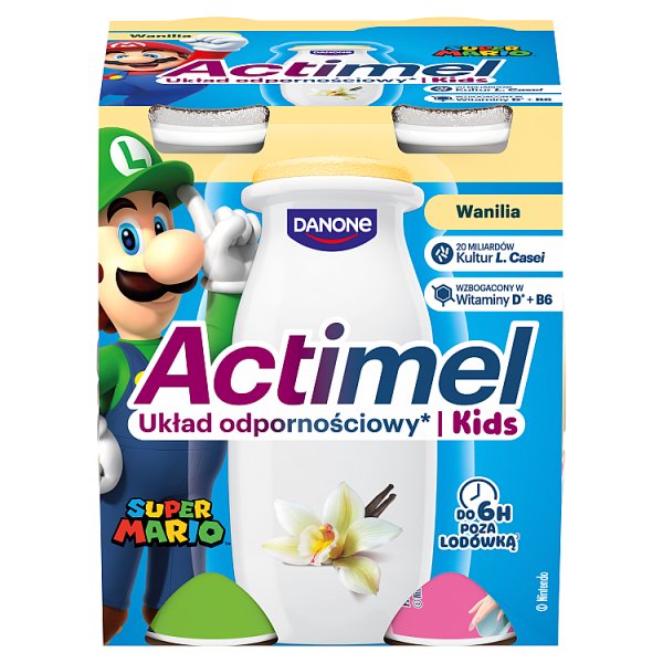 Actimel Kids Napój jogurtowy o smaku waniliowym 400 g (4 x 100 g)