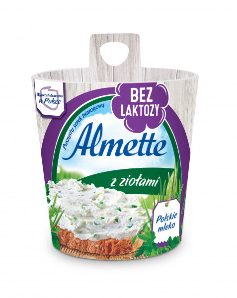 Almette Puszysty serek twarogowy z ziołami bez laktozy 150 g