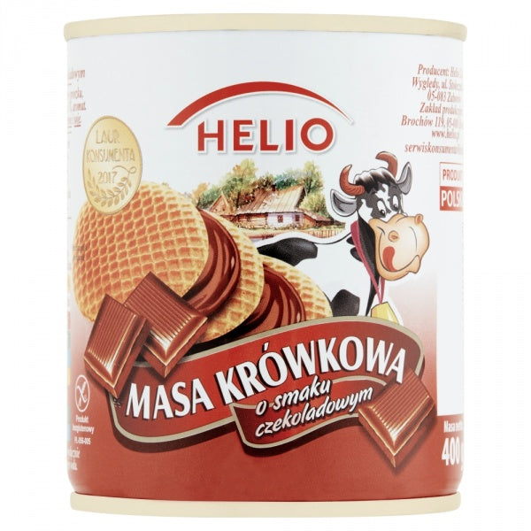 Masa krówkowa o smaku czekoladowym 400 g Helio