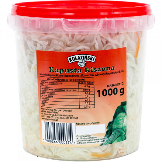 Kapusta kołaziński kiszona wiadro