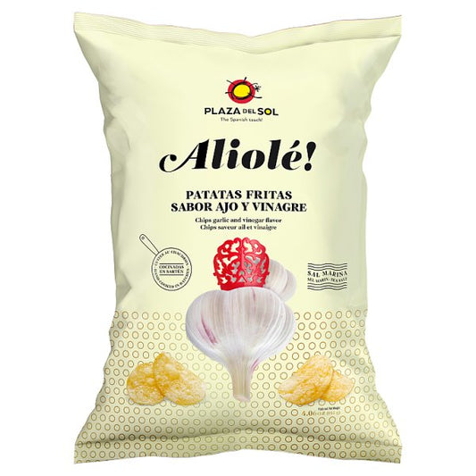 Plaza del Sol Chipsy ziemniaczane o smaku vinegar i czosnku 115 g